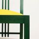 Vintage Giorgetti chair in wood and velvet, Italy, 1980s.
