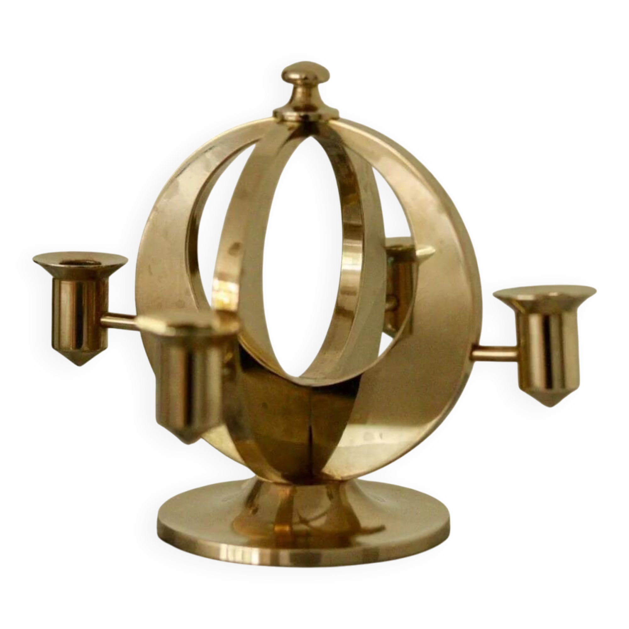Swedish brass candelabra by Arthur Pe Kolbäck