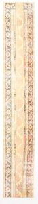 2x11 Dark Green & Beige Turkish Runner Rug, 55x338Cm