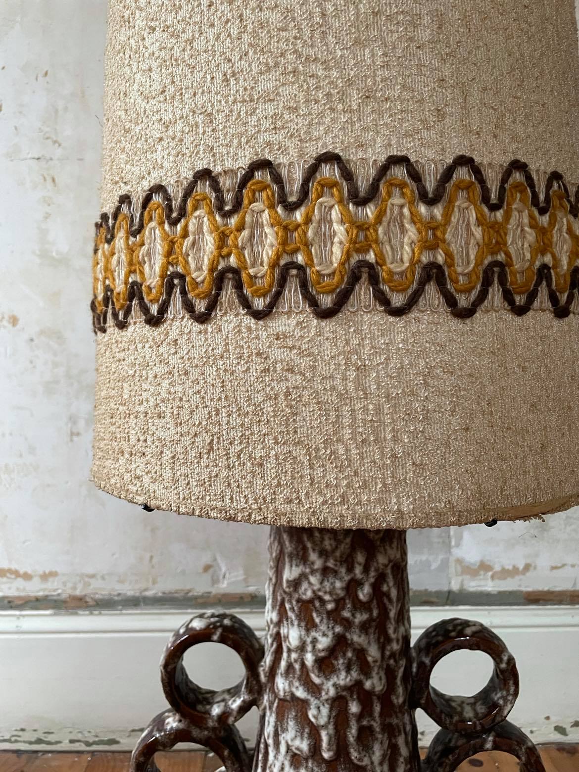 Ceramic floor lamp fat lava, germany 1960