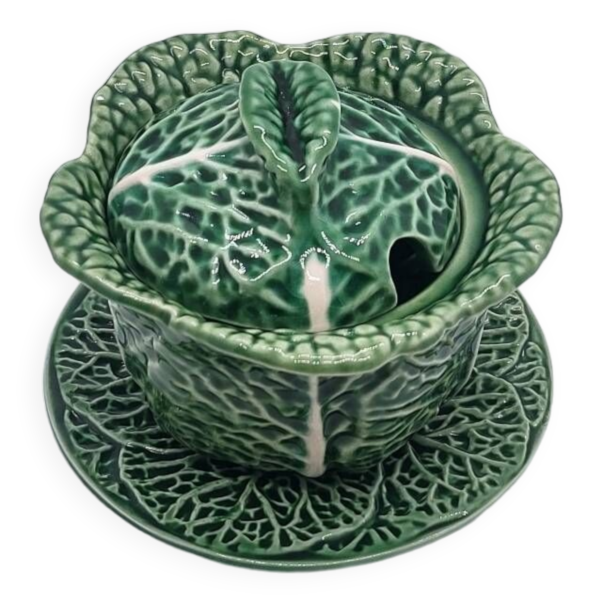 Mustard pot in cabbage slip