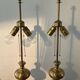 Pair of vintage bronze and brass lamps