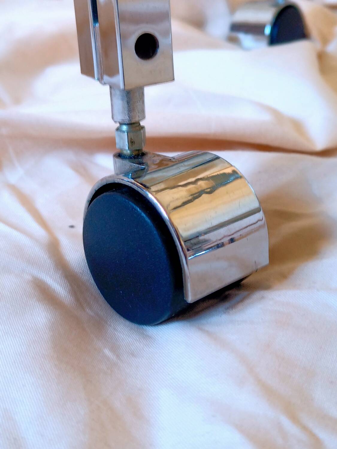 Vintage chrome and glass serving trolley from the 1970s