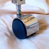 Vintage chrome and glass serving trolley from the 1970s
