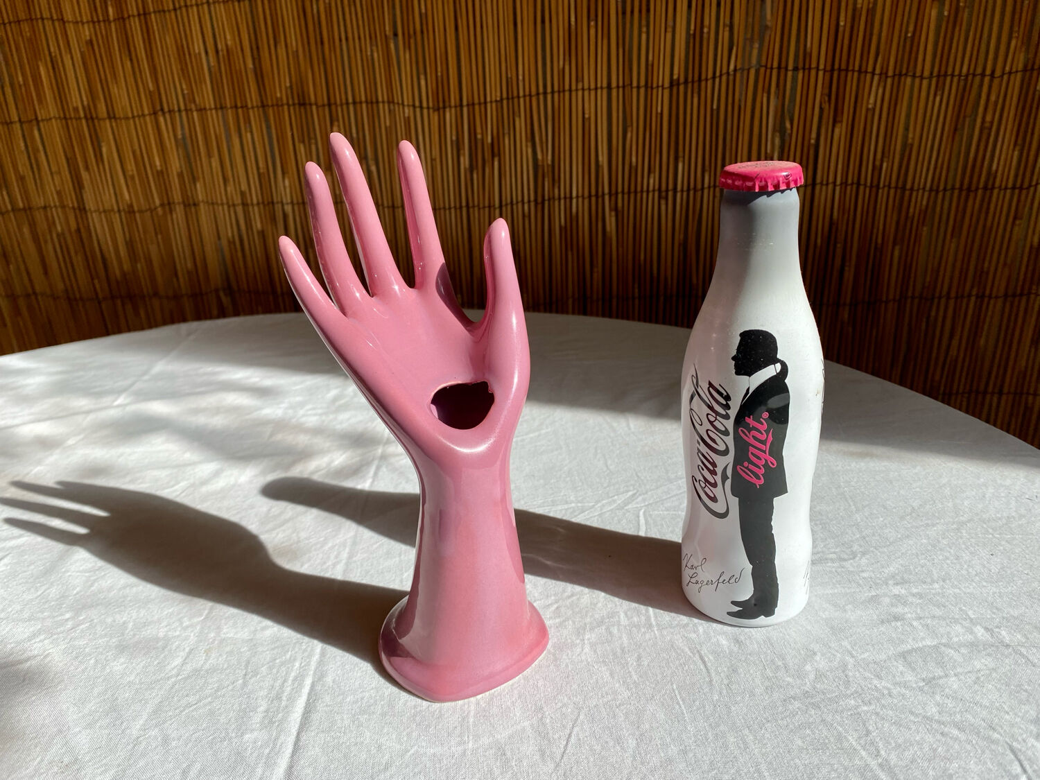 Vase soliflore fig hand in vintage ceramic 70s