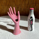 Vase soliflore fig hand in vintage ceramic 70s