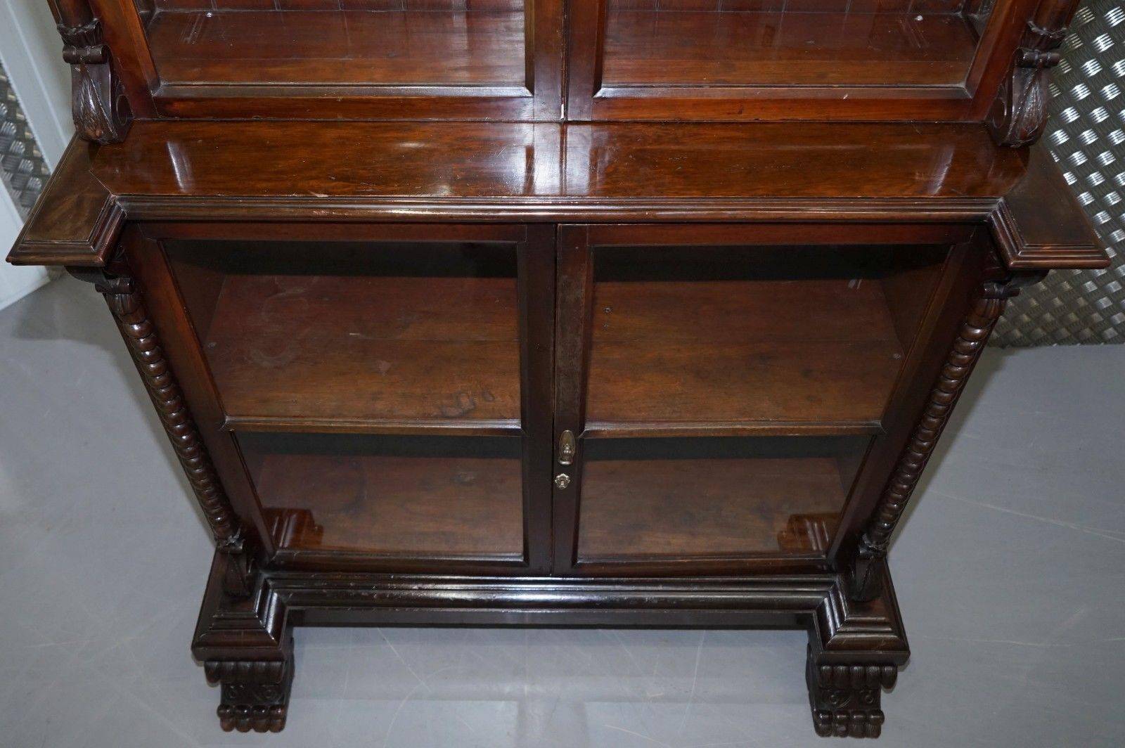 Victorian library in hand-carved hardwood