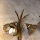 Paire d'appliques en laiton et nacre