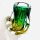 Vase Josef Hospodka - Sommerso - Amber & Emerald Green - Circa 1960