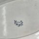 Large oval ironstone dish, "Damas" pattern by Sarreguemines, late 19th century, grey-black.