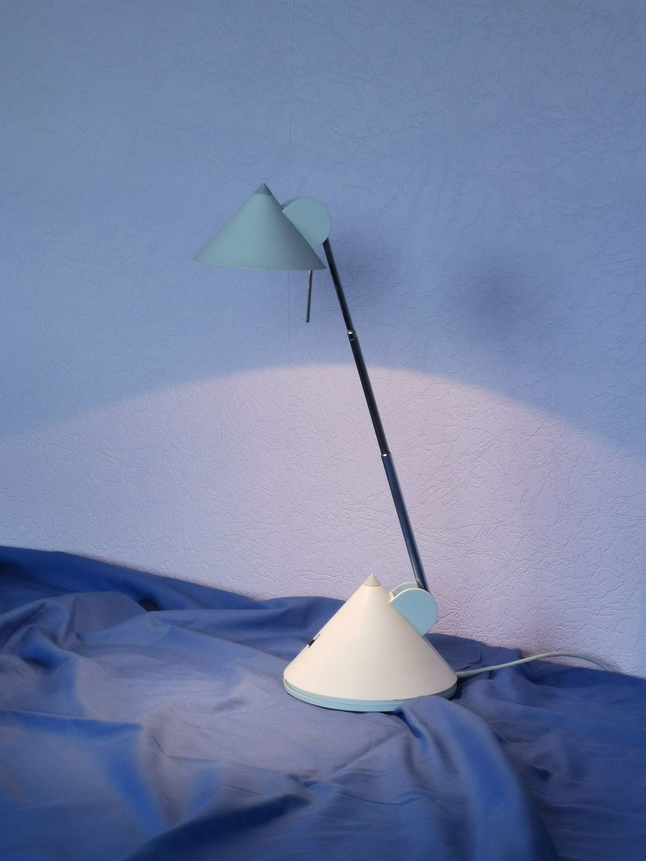 Halogen telescopic desk lamp, postmodern, 1980