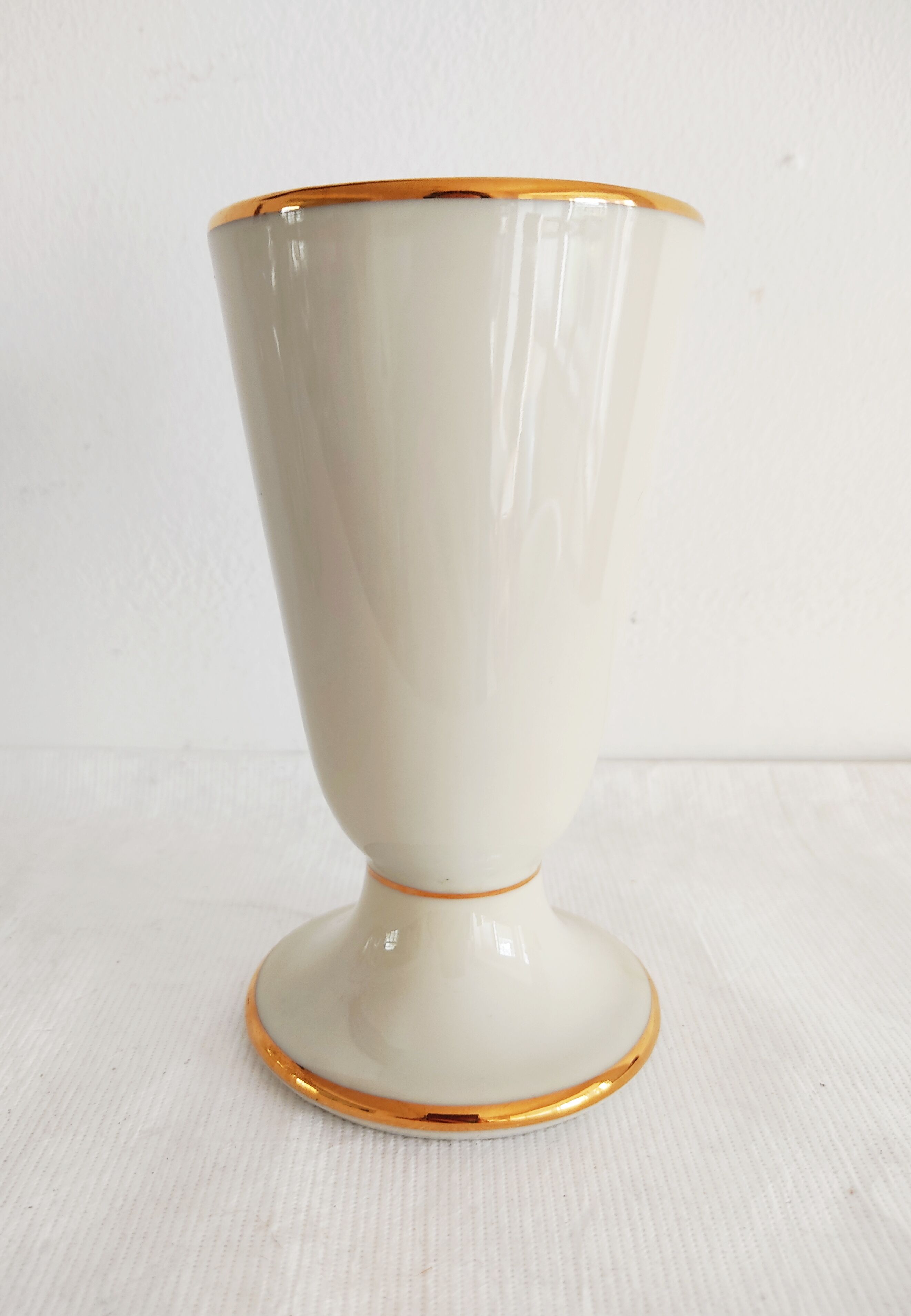 Limoges porcelain cone vase