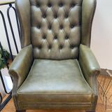 Fauteuil à oreille vert