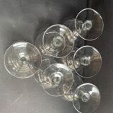 6 water glasses – guilloche blown crystal