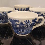 4 English porcelain cups