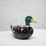 Vintage ceramic duck terrine by Michel Caugant