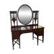 Louis XVI style dressing table – marquetry, oval mirror.