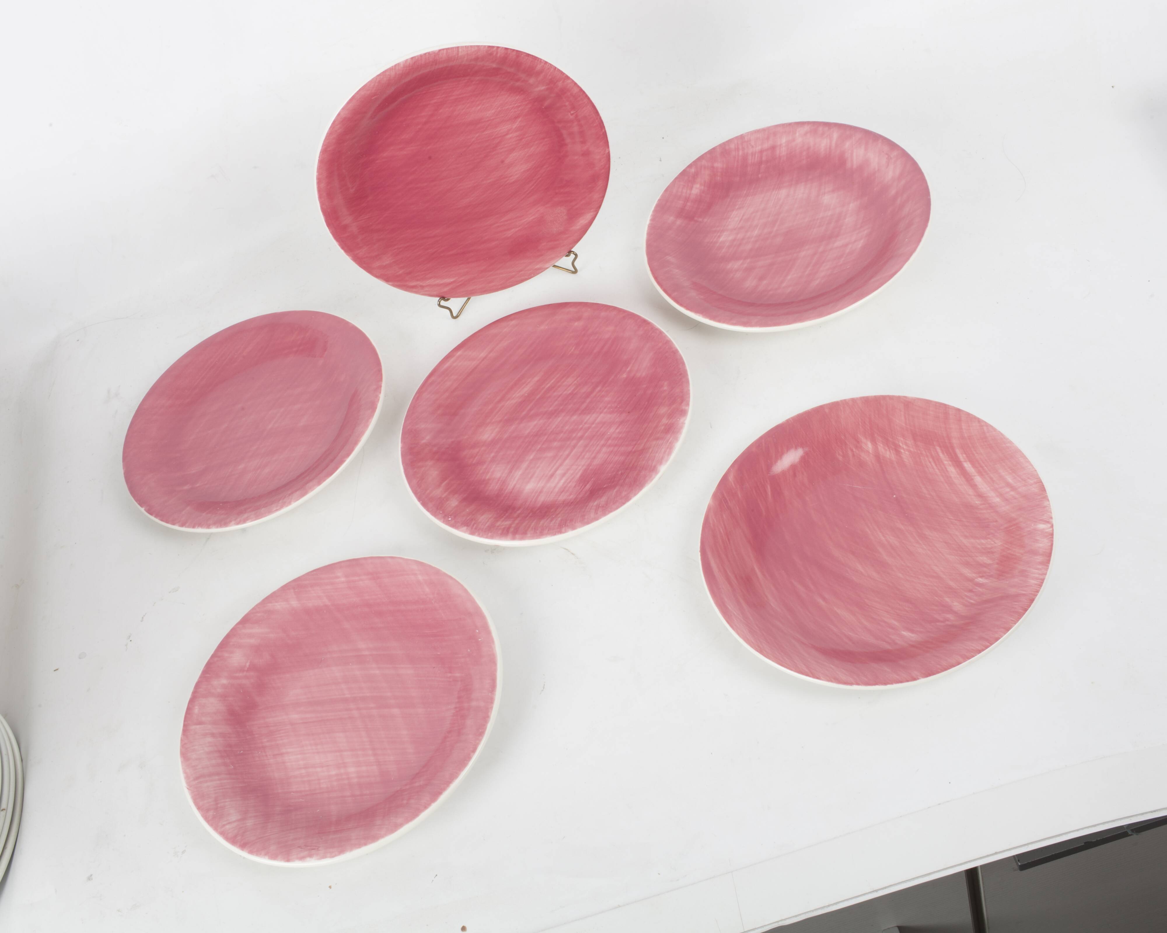 Set of 6 dishes earthenware of salins, france, collection mistral