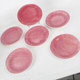 Set of 6 dishes earthenware of salins, france, collection mistral