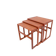 Nest tables in 1960s style, in gel-stained teak.