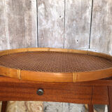 Old vintage braided wicker sieve
