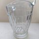 Thick glass carafe pitcher jug 1960