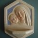 ancient holy water font Desvres Fourmaintraux earthenware