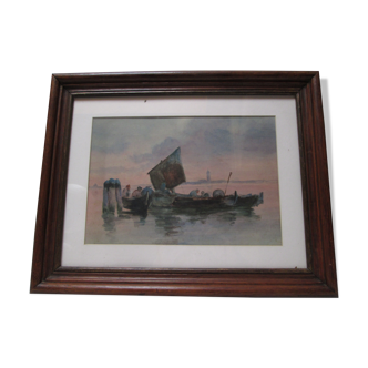 Painting of Venice 19th century framed