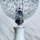 Porcelain table lamp and glass globe