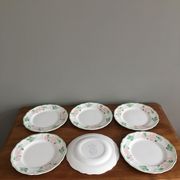 6 vintage dessert plates, Salins France