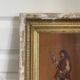 Antique Oil Wood Panel Framed Musketeer Signed 19th Century