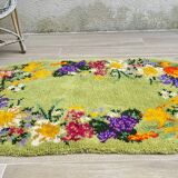 Oval rug from the 70s in pure wool 144x88cm