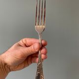 Series of 21 antique silver metal table forks