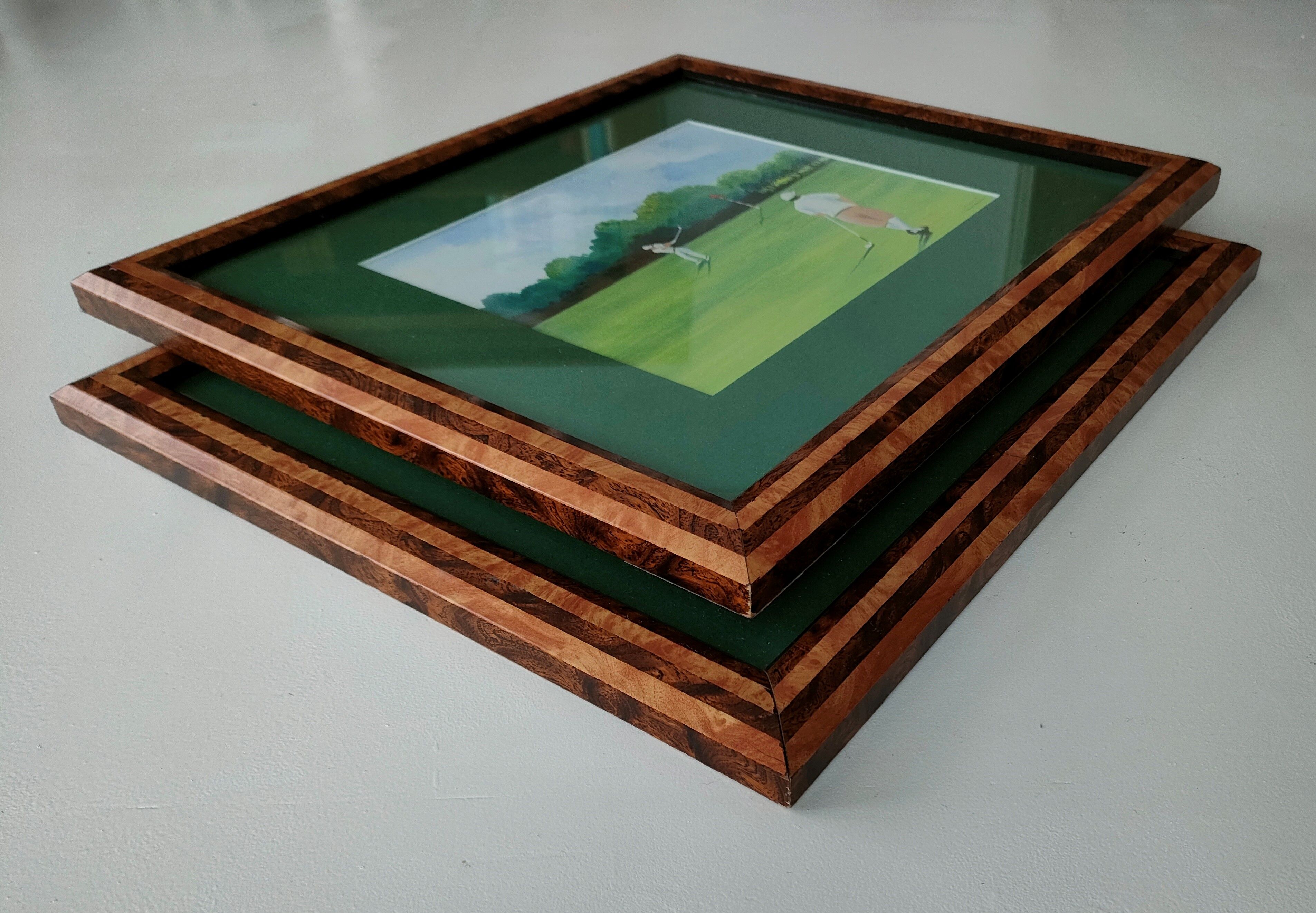 The Golf, Two original gouaches, Jean-Louis Honnet (1957-2017)