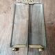 Louis xvi style beveled glass and brass photo holder