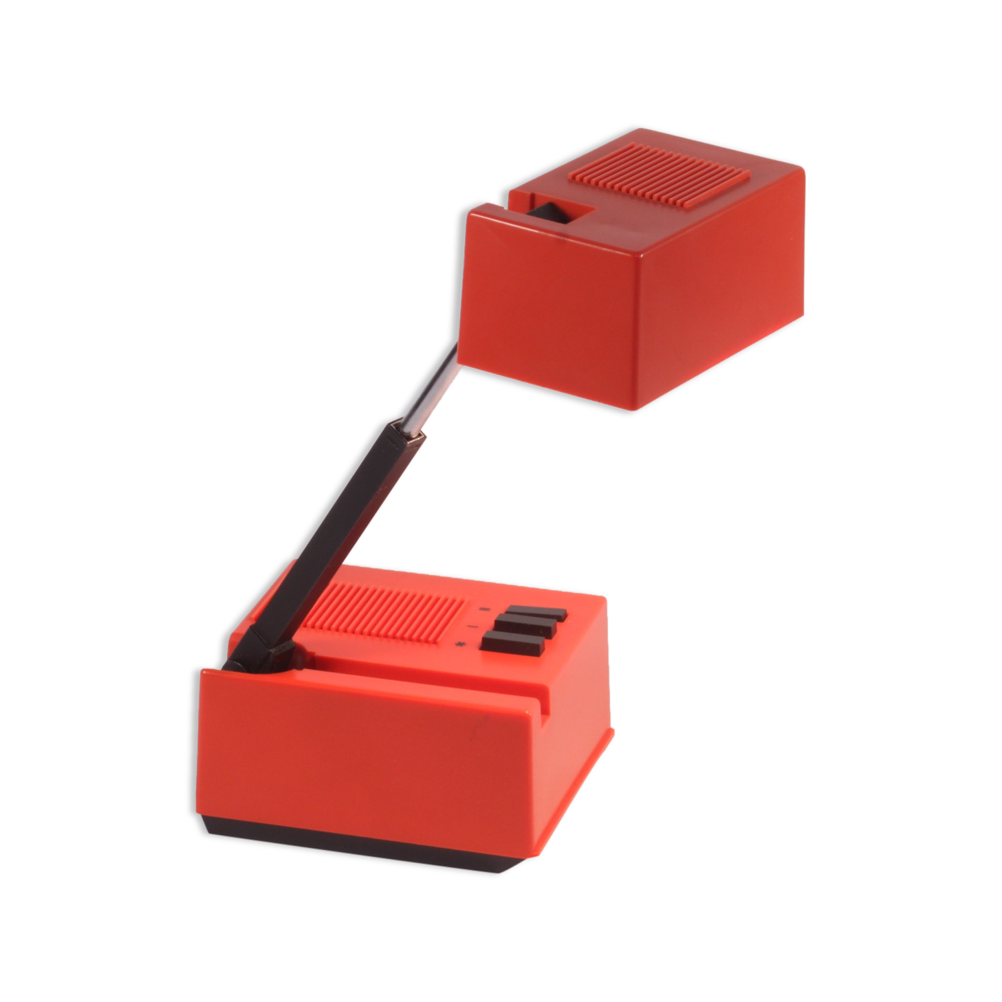 Lampe de lecture compacte rouge par Staff Leuchten, Allemagne années 1960.