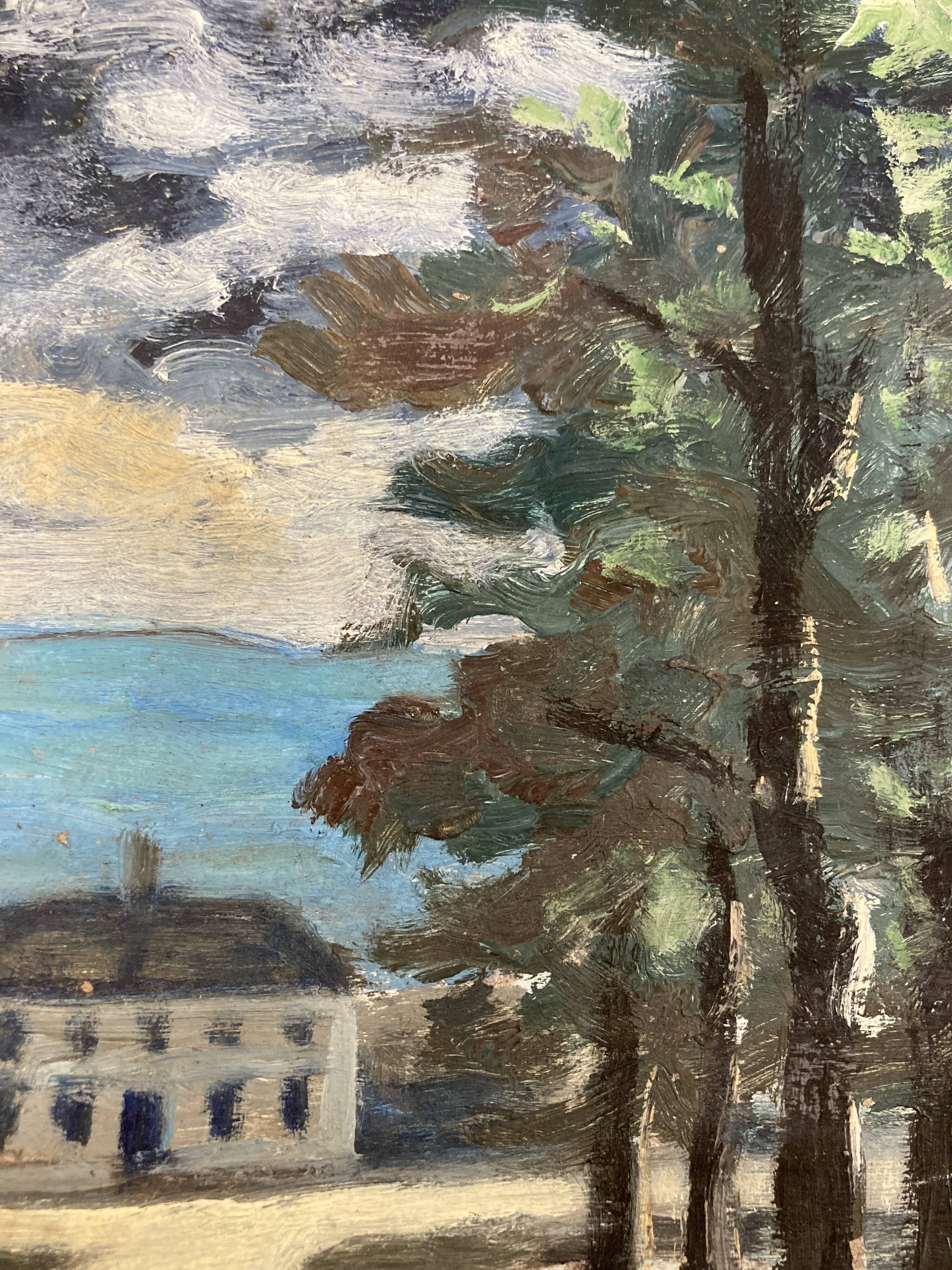 Oil on vintage panel