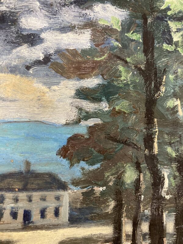Huile sur panneau vintage