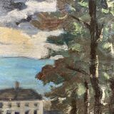 Oil on vintage panel