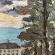 Oil on vintage panel