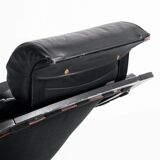 Kroken armchair in curved wood and leather. Design by Ake Fribytter for Nelo. Sweden, 80s