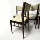 Set of 4 1950s Scandinavian style chairs.