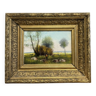 Louis Rolin: oil painting on panel, 19th century, circa 1880