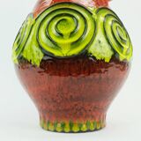 vintage 1960s 70s jasba ceramic VASE floor vase model N 322 13 45 squiggle pattern