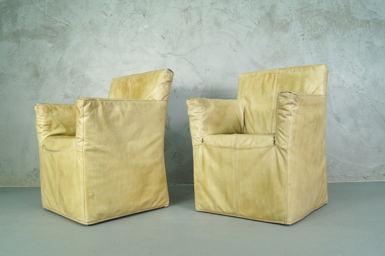 A pair of brutalist armchairs by Gerard van den Berg for Montis, 1970s