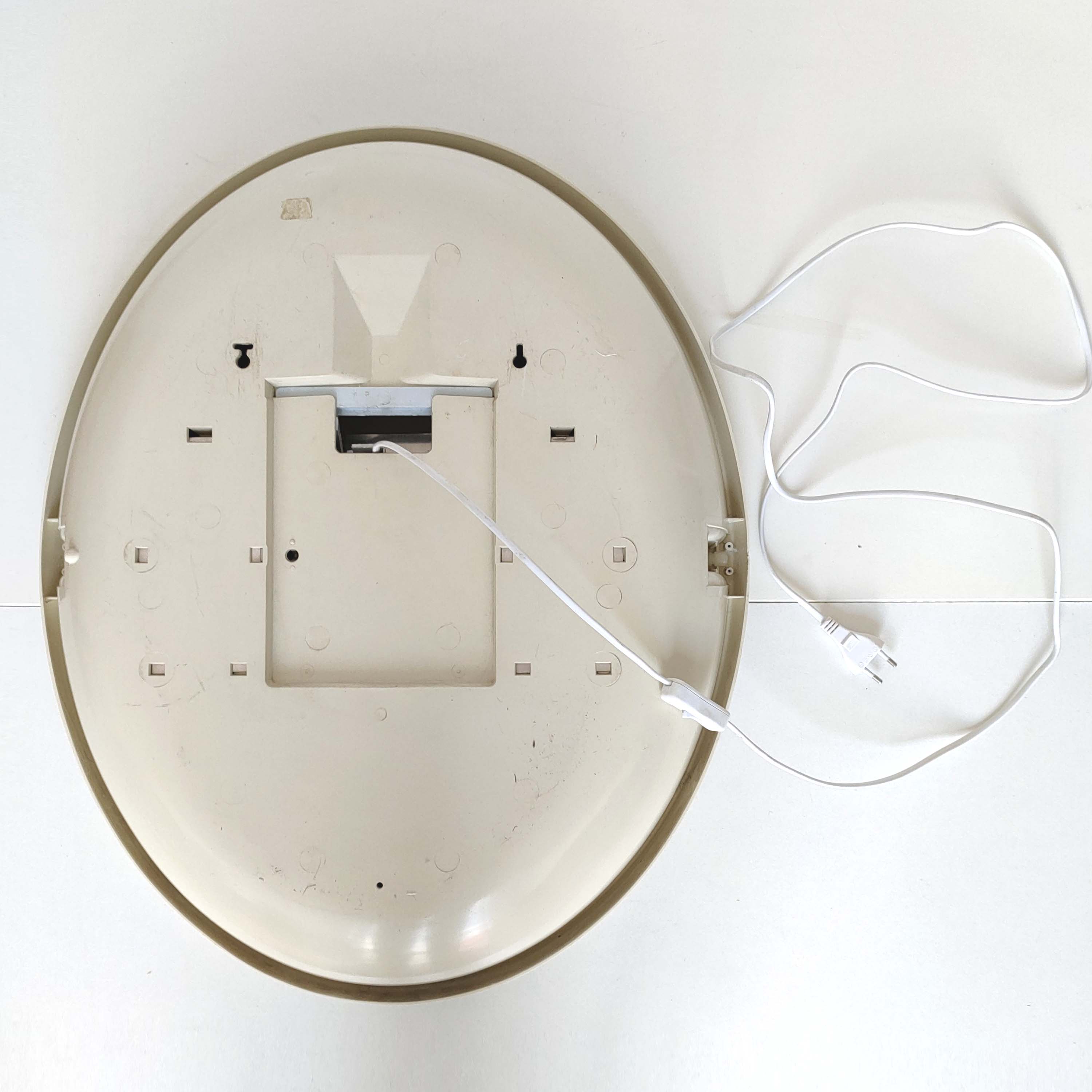 Allibert 1970 illuminated retro oval vintage mirror