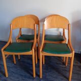 Baumann wood and leatherette chairs