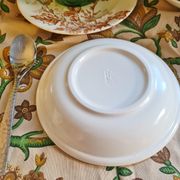Set of 5 Gien Kandy model deep plates.