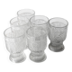 6 verres en verre pressé, Libochovice 1981