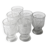 6 verres en verre pressé, Libochovice 1981